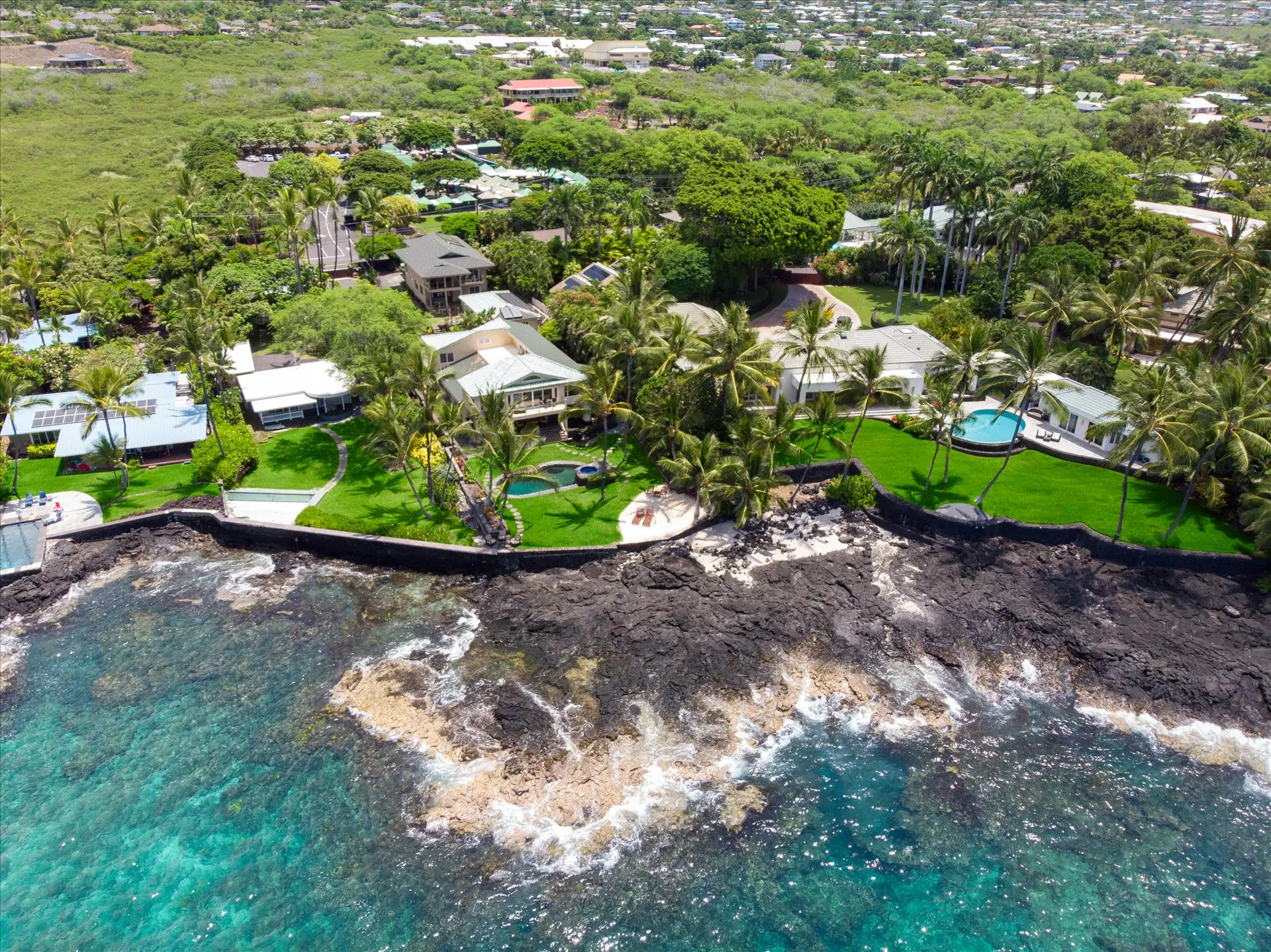 The estate from above at Moana Makai